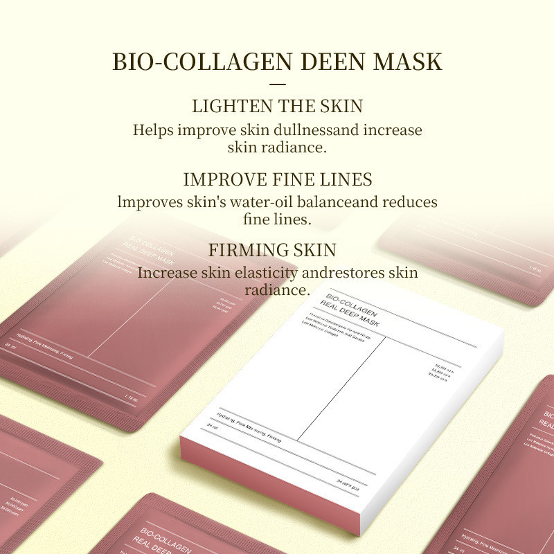 พร้อมส่ง BIO-COLLAGENREAL MASK Moisturizing Firming Hydrogel BIO Collagen MASK 816