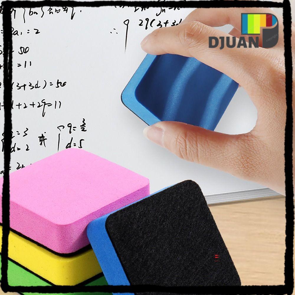DUOJUAN Whiteboard Dry Eraser, Magnetic Multi-color Whiteboard Eraser, Portable Square Marker Cleane