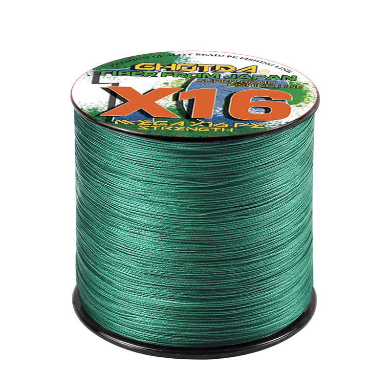 GHOTDA 500M 16 Strands สายตกปลาถักถักลวดปลาคาร์พสายตกปลา Pe สาย PE สาย PE ทนต่อการขัดถู Zero ยืด