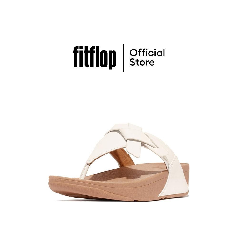 FITFLOP COMM-LULU FOLDED-KNOT LEATHER รองเท้าแตะแบบหูหนีบผู้หญิง รุ่น IA2-194 สี URBAN WHITE
