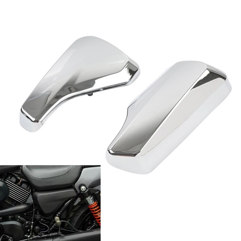 1 คู่ Chrome รถจักรยานยนต์แบตเตอรี่ด้านข้าง Fairing สําหรับ Harley Davidson Street XG500 750 2014 20