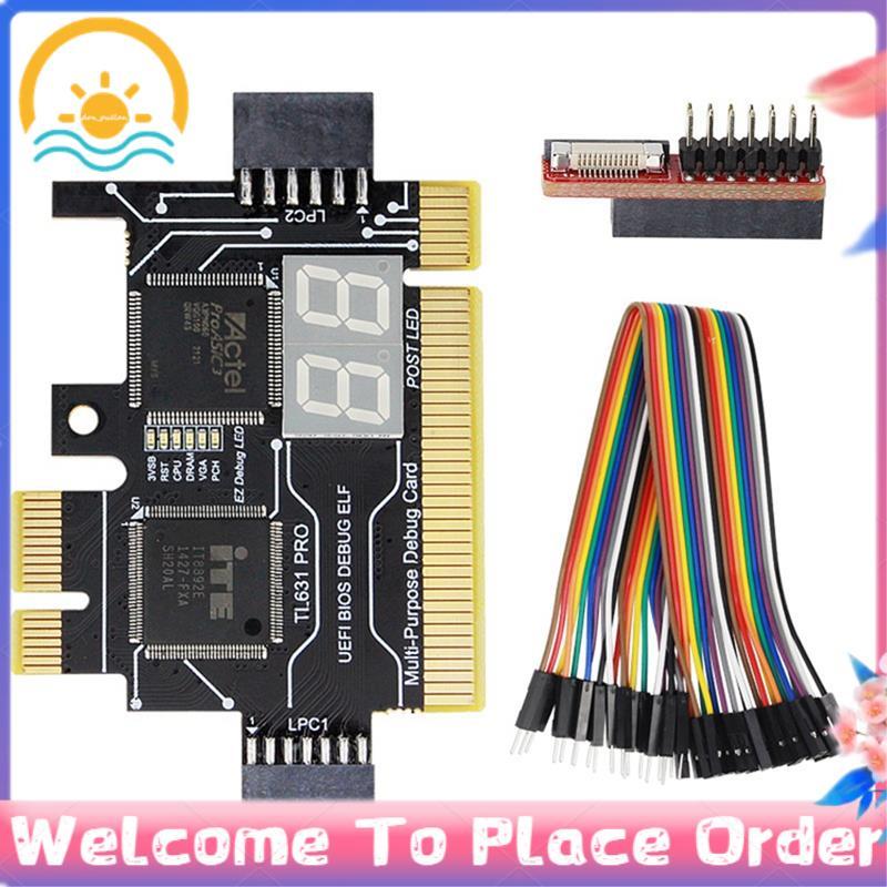 TL631 PRO แล็ปท็อป PCI Diagnose การ์ด PC PCI-E สําหรับ MINI LPC เมนบอร์ดวิเคราะห์เครื่องทดสอบ Debug 
