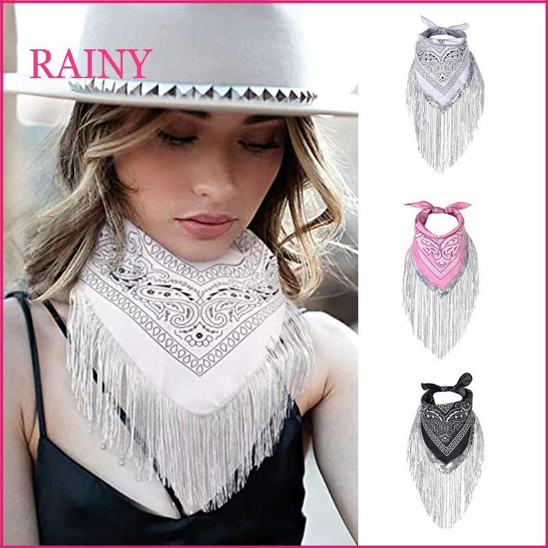 RAINY Cowgirl Bandanas Neckerchief Bachelorette Bandanas Cowgirl Bandanas เลื่อม