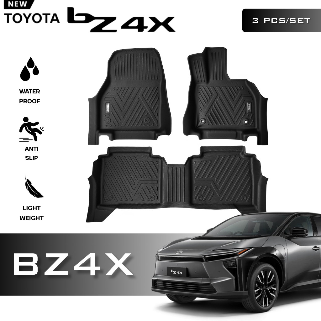 PU 6D TOYOTA BZ4X พรมปูพื้นรถยนต์ พรมกันลื่น พรมกันนํ้า พรมรถยนต์ Car Floor Mat
