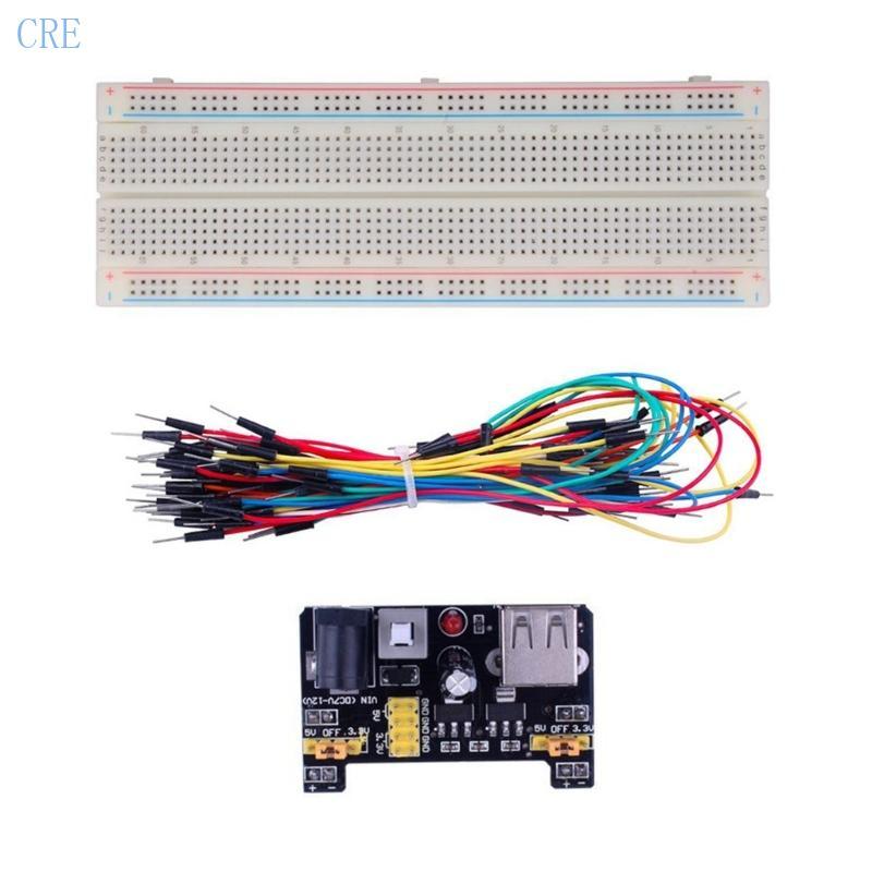CRE MB102 MB102 Breadboard 400 830 Point Solderless PCB Bread Board Test พัฒนา