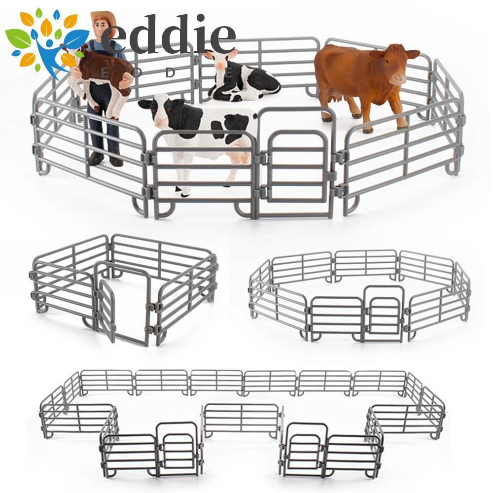 EDIE จําลอง Ranch รั้ว, Miniature DIY ฟาร์มจําลองฟาร์ม Ranch DIY รั้ว, Zoo ตุ๊กตารั้วตกแต่งรุ่นอุปกร