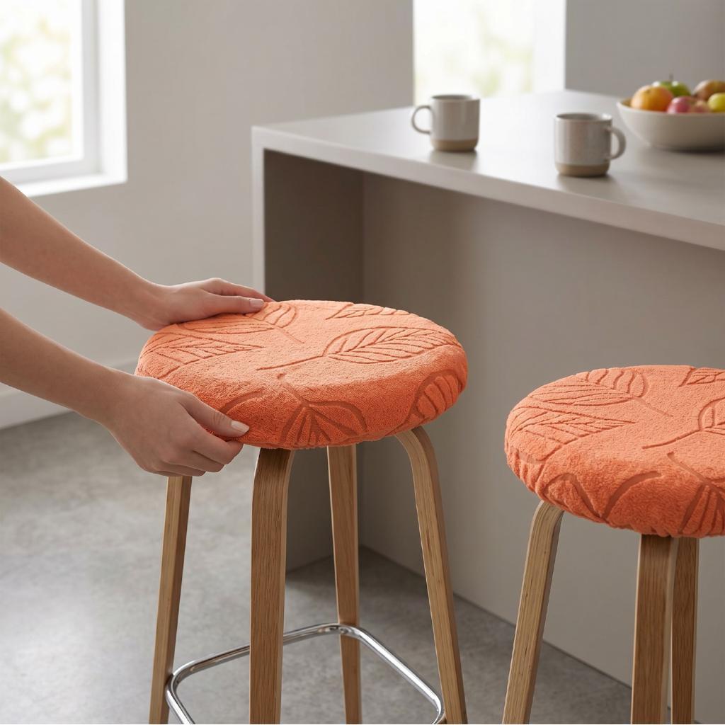 Brrnoo Round bar Stool Cushion Covers 11.81-14.17in Stretching