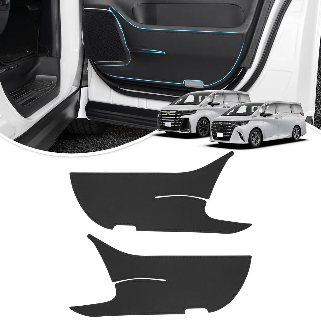 แผ่นกันเตะประตูรถ ตรงรุ่น สำหรับ Toyota Alphard (40 Series) กันรอย | Door Kick Guard & Protector for