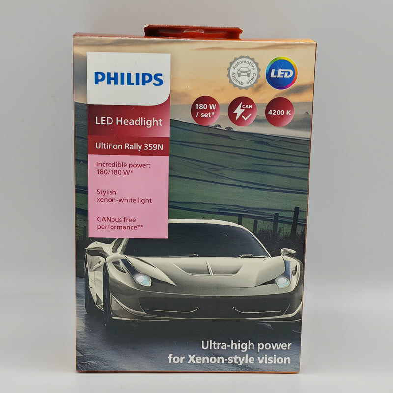 Philips 3590 U359N H1H4H7H11H18HB3/4 Shining 180W หลอดไฟ LED Super Bright 9012