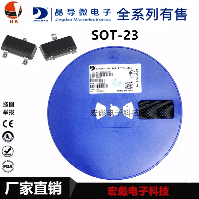J3Y SOT-23 แพทช์ไตรโอดปัจจุบัน 1.5A