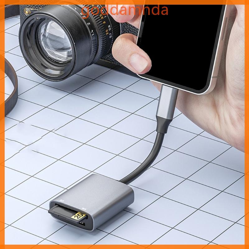 GODD USB C ถึง SD + MS Card Reader อะแดปเตอร์การ์ดหน่วยความจํา Fast Data Transfer USB C ถึง SD + MS 
