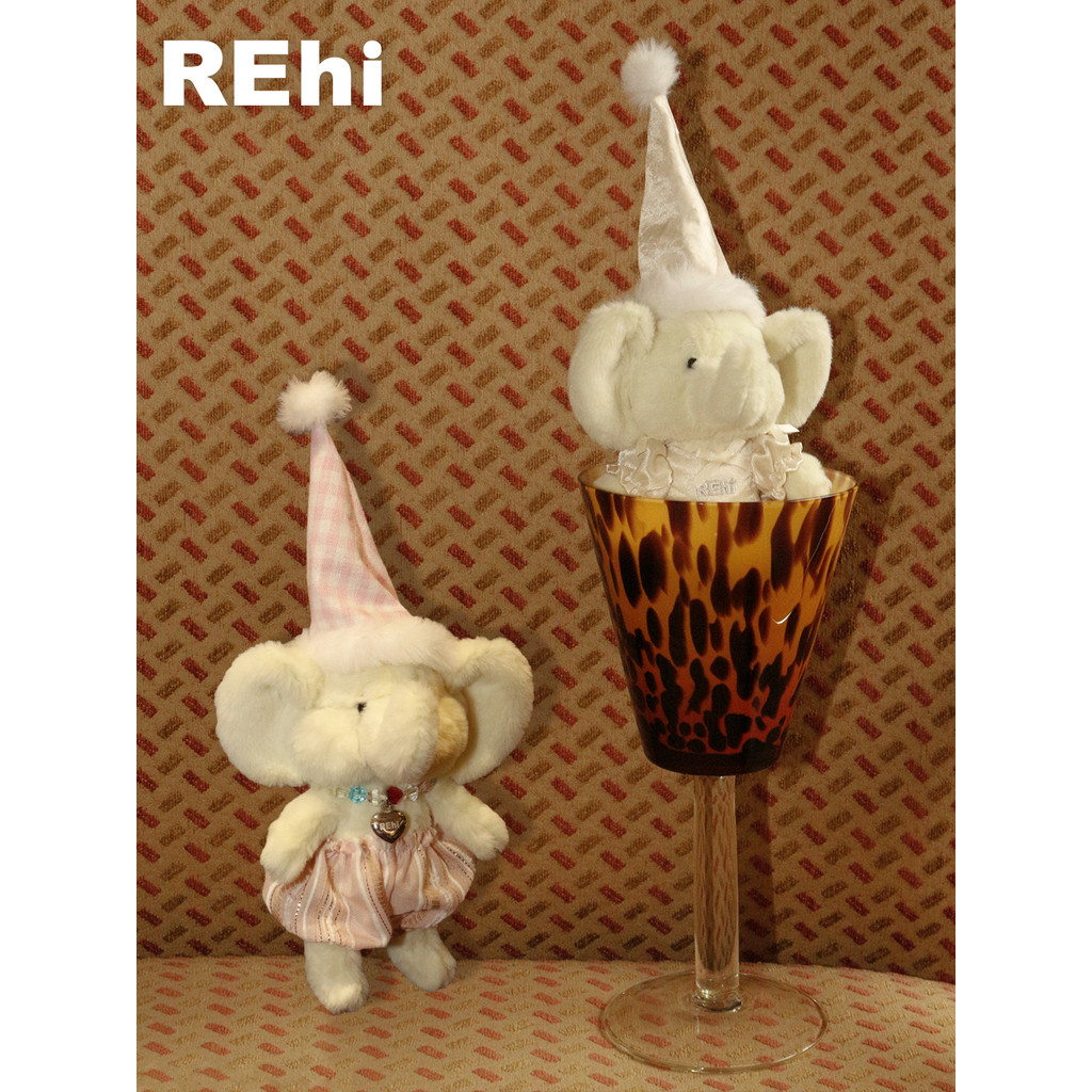 R REhi หมวกสูงช้างตุ๊กตาต้นฉบับกระเป๋าจี้อุปกรณ์เสริมรถแขวนน่ารักสนุก