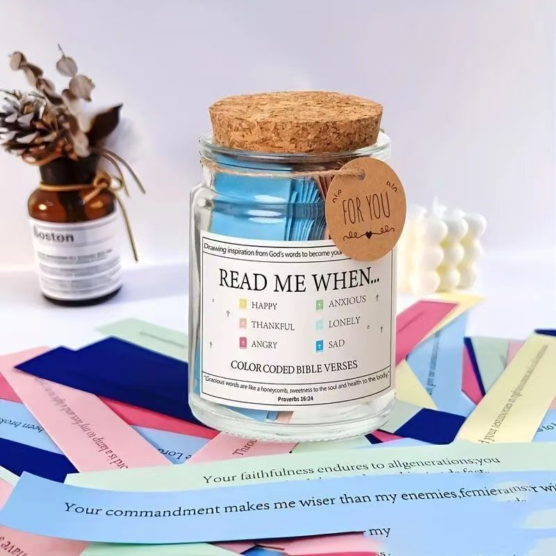 BibleVerseJar虔诚的礼. 物节日创意表达心意ChristianGiftsChristian Gifts In Glass. Jar Devout Gift Glass Prayer Jar
