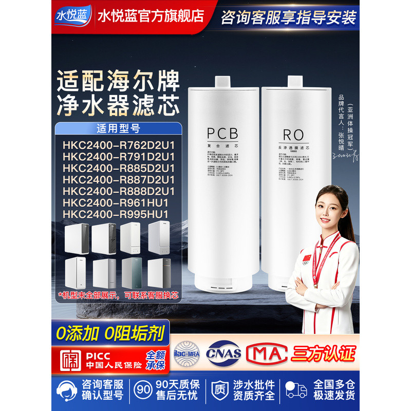 ใช้ได้กับไส้กรองเครื่องกรองน้ำ Haier รุ่น HKC2400-R762D2U1/R791/R885/R887/R888/R961