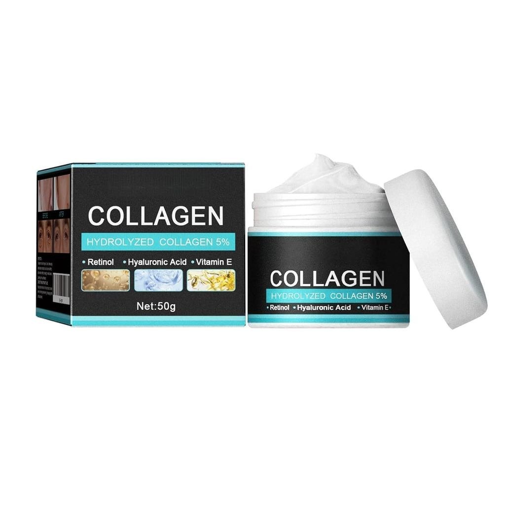 Mens Collagen Face Cream – มอยเจอร์ไรเซอร์ 50 กรัมพร้อมคอลลาเจนไฮโดรไลซ์, เรตินอล, กรดไฮยาลูโรนิกและ