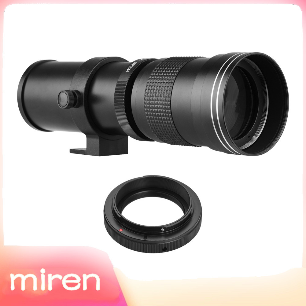 Miren-th กล้อง MF เลนส์ซูมซูเปอร์เทเลโฟโต้ F/8.3-16 420-800 มิลลิเมตร T Mount พร้อมแหวนอะแดปเตอร์ Un