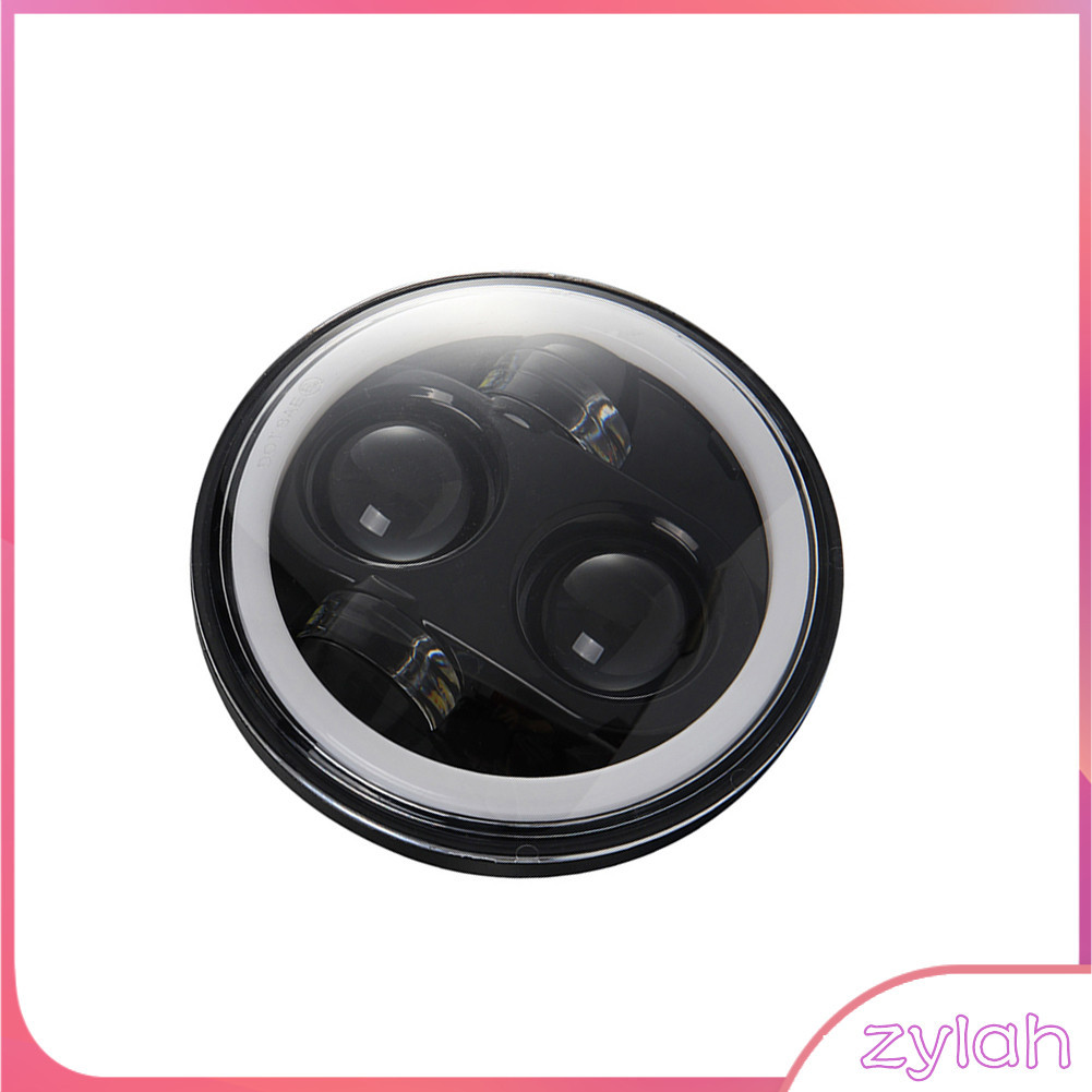 Zylah-th 5.75 นิ้ว LED ไฟหน้ารถจักรยานยนต์ไฟหน้าโปรเจคเตอร์ 200W 6000K มุมกว้างพิเศษเปลือกอลูมิเนียมอัลลอยด์กันกระแทกกันน้ำ IP67 ไดรฟ์ Cross-Flow ในตัวอายุการใช้งาน 50000 ชั่วโมงพร้อมปลั๊กแอนด์เพลย์สำหรับ