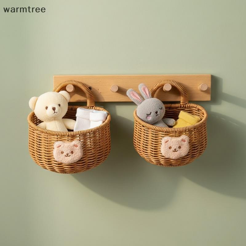 Warmtree Wier Bear ตะกร้าแขวนผนังสําหรับจัดเก็บประหยัดพื้นที่ในห้องครัวและห้องน้ําใหม่