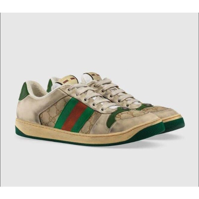 รองเท้าผ้าใบผู้ชายใบสั้น Gucci ไซส์ 38-46 mfg036 qqww