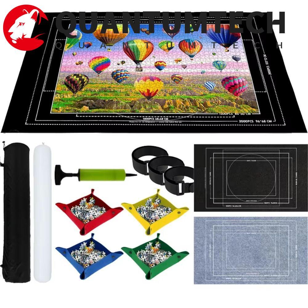 QUANTUMTECH Puzzle Saver Pad, Roll Up 1500/2000/3000 ชิ้นจิ๊กซอว์ปริศนาชุด,สูงสุด 3000 ชิ้นโพลีเอสเต