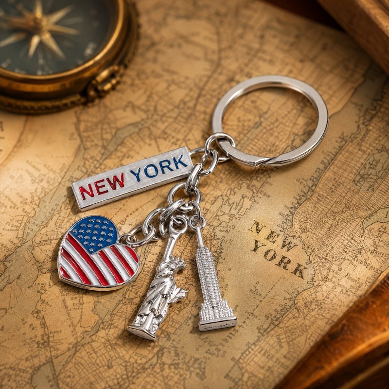 K Key Chain Independence Day Chains พวงกุญแจที่ระลึก 7.00X3.00X0.02CM junshaoyip