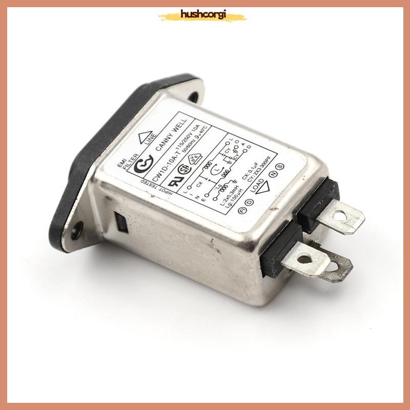 [hushcorgi] 1 ชิ้น EMI RFI Filter AC 250V 10A CW1D-10A-T Suppressor Power Line ตัวกรองเสียงรบกวน
0
0