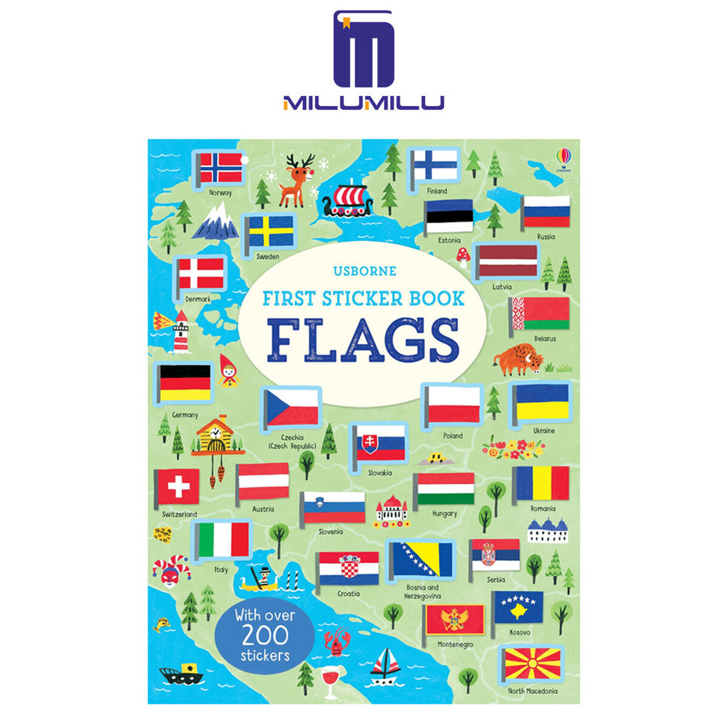 Usborne First Sticker Book Flags หนังสือภาษาอังกฤษต้นฉบับ