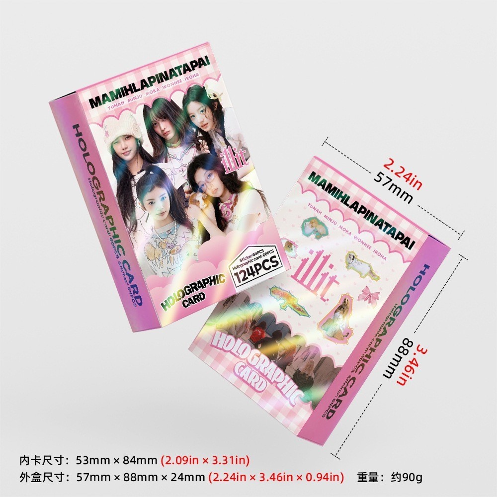 124 การ์ดเลเซอร์ ILLIT อัลบั้มใหม่ MAMIHLAPINAT Star Collection Card Merchanded LOMO Card