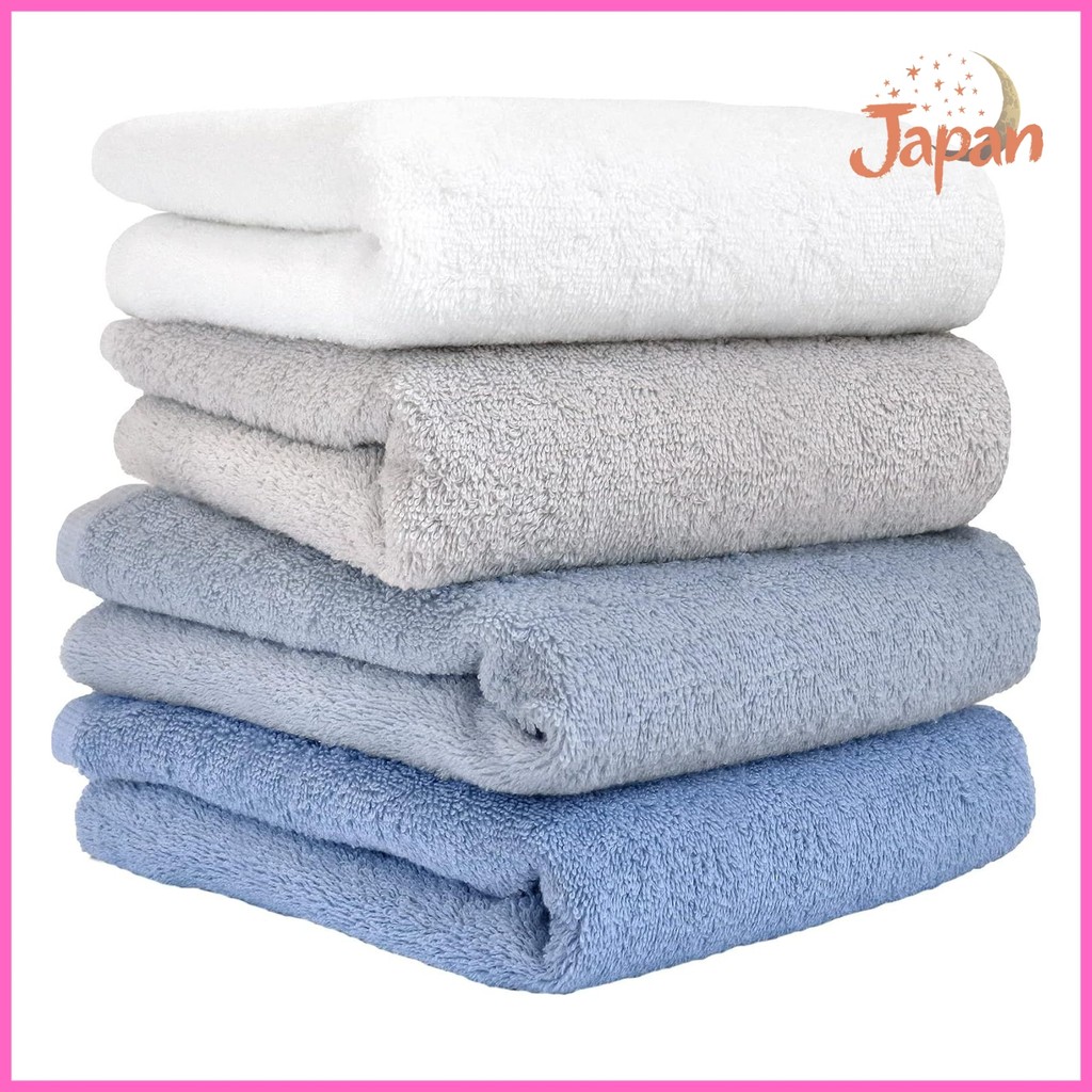 [Direct from Japan]Hiorie (ヒオリエ) Face Towels, Made in Japan, Hotel Style Towels, Plain, 100% Cotton,
