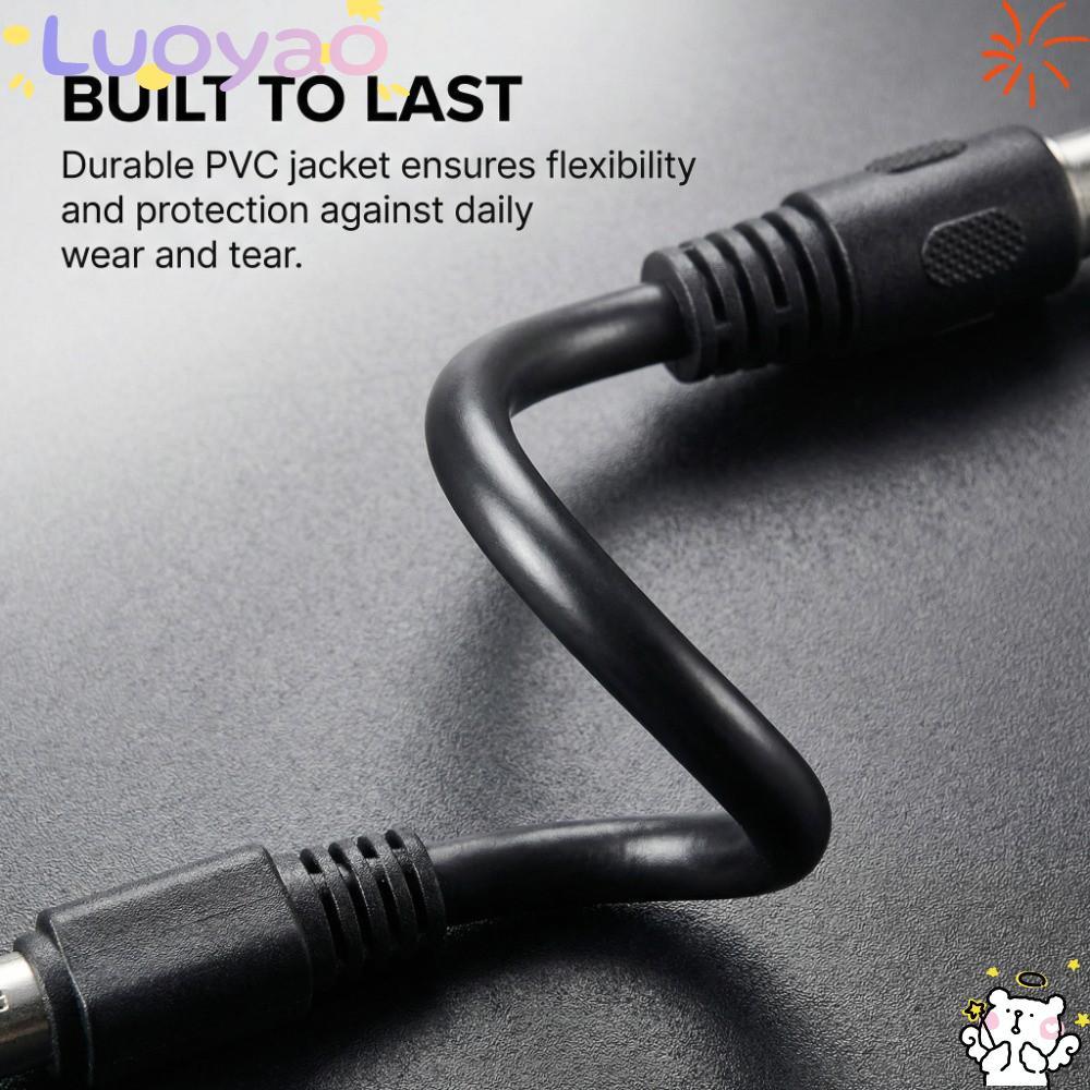 LUOYAO1 DIN 5 Pin Female to MIDI 6 Pin Male, Transfer Cord Plug-and-Play Keyboard Transfer Cable, ทน