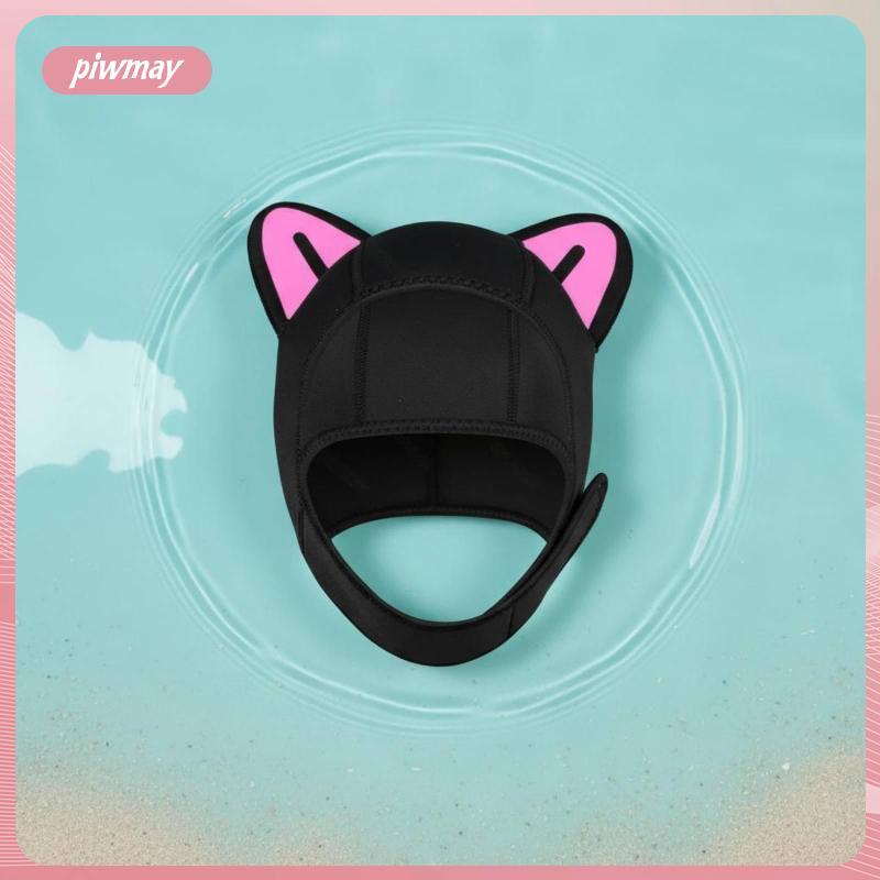 Adepe Facekini Swim Sun Cover Protection Cat Ear Diving Hood High Cute Snorkel Hood