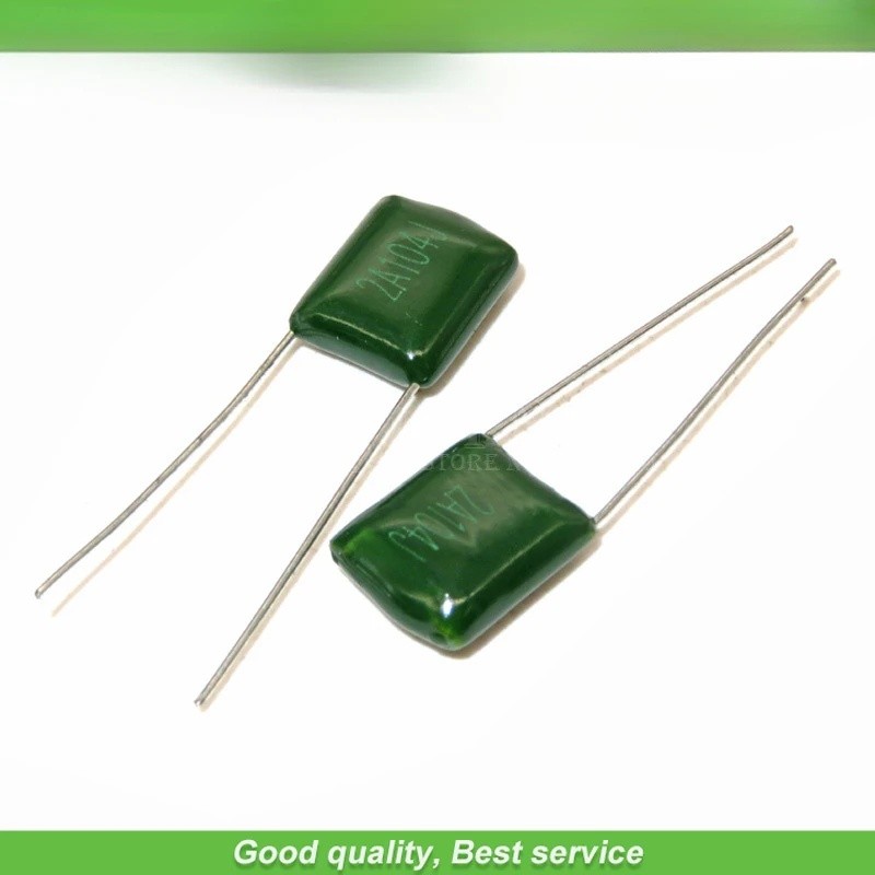 50PCS 2A104J 2A104 100V 0.1UF 100nF 2A104 โพลีเอสเตอร์ฟิล์มตัวเก็บประจุ