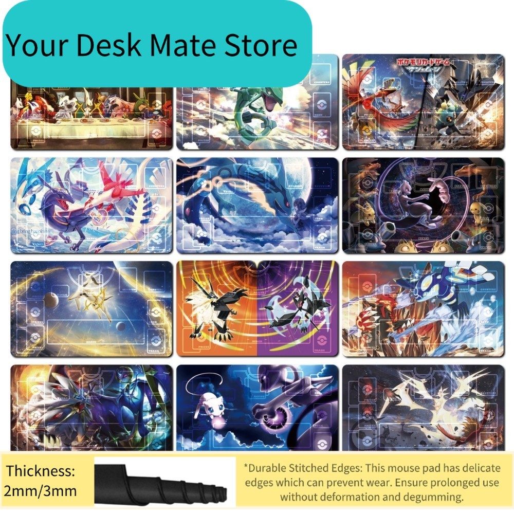 Pokemon Moonlit Ocean Kyogre Pokemon Playmat แผ่นรองเมาส์สําหรับเล่นเกมกันลื่น
