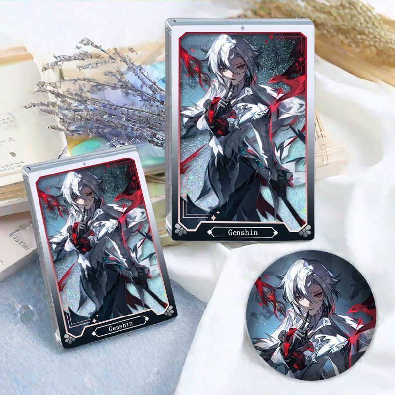 Genshin Impact/Arlechino/Genshin Arlecchino Glitter Card อิฐสินค้าเครื่องประดับอะคริลิค/Jhgc