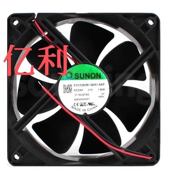 SUNON Jianzhun EFC0382B1-Q061-APP 12038 24V พัดลมระบายความร้อนอินเวอร์เตอร์