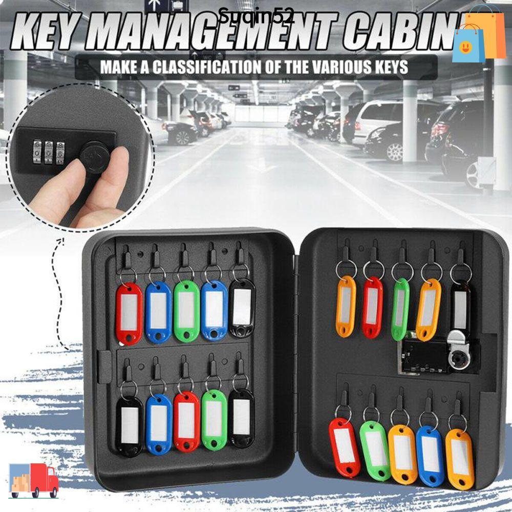 SUQIN52 Key Safe Metal Wall Mounted Office Car Key Box