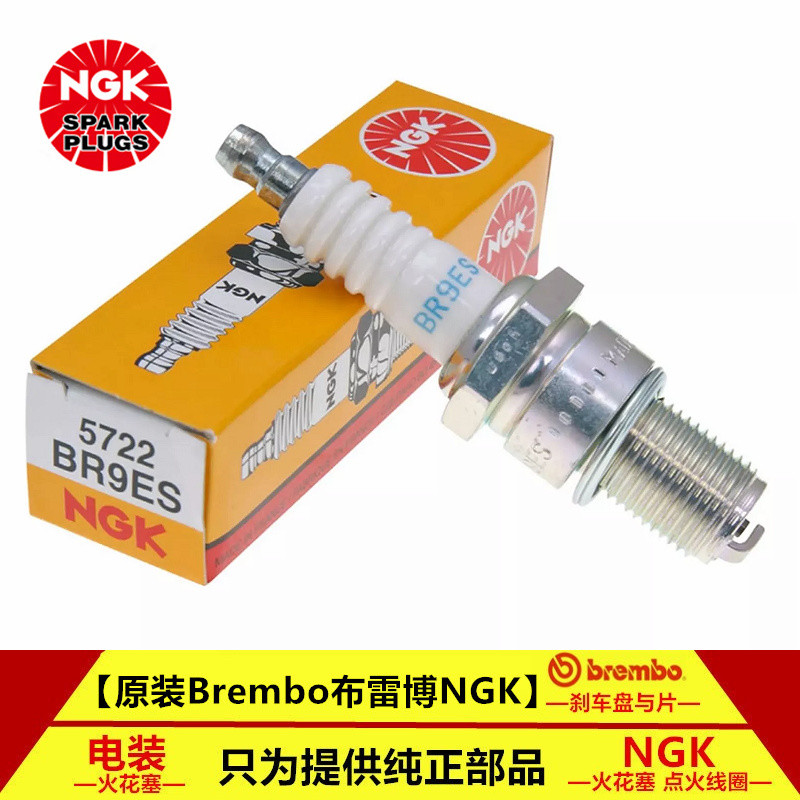 หัวเทียน NGK BR8ES BR9ES BR10ES รถจักรยานยนต์สอง Impulse Power ร่มนอกรถจักรยานยนต์เรือสวน