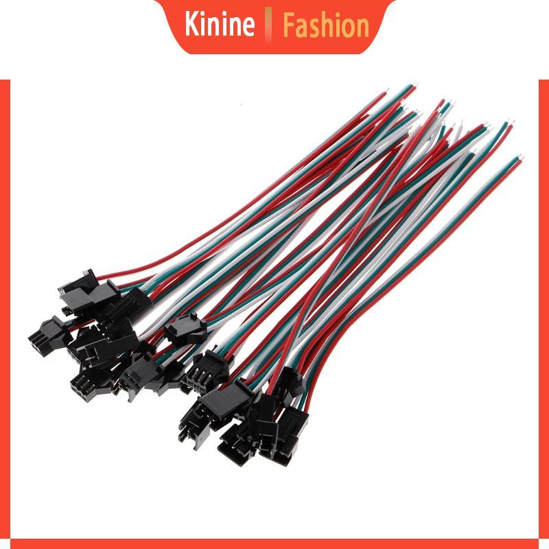KIN 10 คู่ 3 ขา JST SM ชายหญิงปลั๊กสายเชื่อมต่อสําหรับ WS2812B WS2812 WS2811