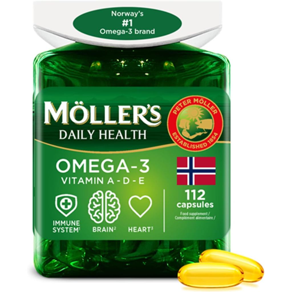 Moller  ® | แคปซูลโอเมก้า-3 |  น้ํามัน น้ํามัน | ผลิตภัณฑ์เสริมอาหาร Nordic Omega-3 พร้อม EPA และ DH