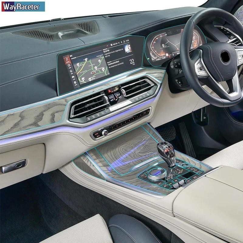 ภายในรถคอนโซลกลางเกียร์แดชบอร์ดแผงนําทางหน้าจอป้องกันฟิล์มสําหรับ BMW X7 G07 2020 2021 M50i M50d Alp