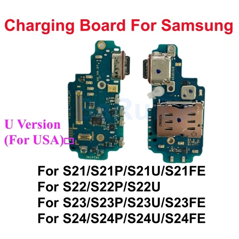 1pcs พอร์ตชาร์จ USB สําหรับ Samsung S21 S22 Ultra S23 Plus S24 FE G998U S908U S918U Charger USB Dock