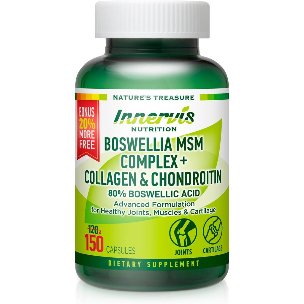 Boswellia MSM Complex 150 Caps – รองรับสุขภาพร่วม | คอลลาเจน คอนโดรอิติน ขมิ้น