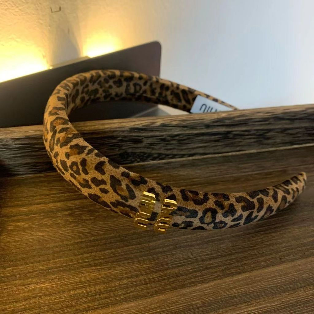 New Product#[WANDERLOVER]-Dongdaemun leopard print textured headband FSFG001712Y