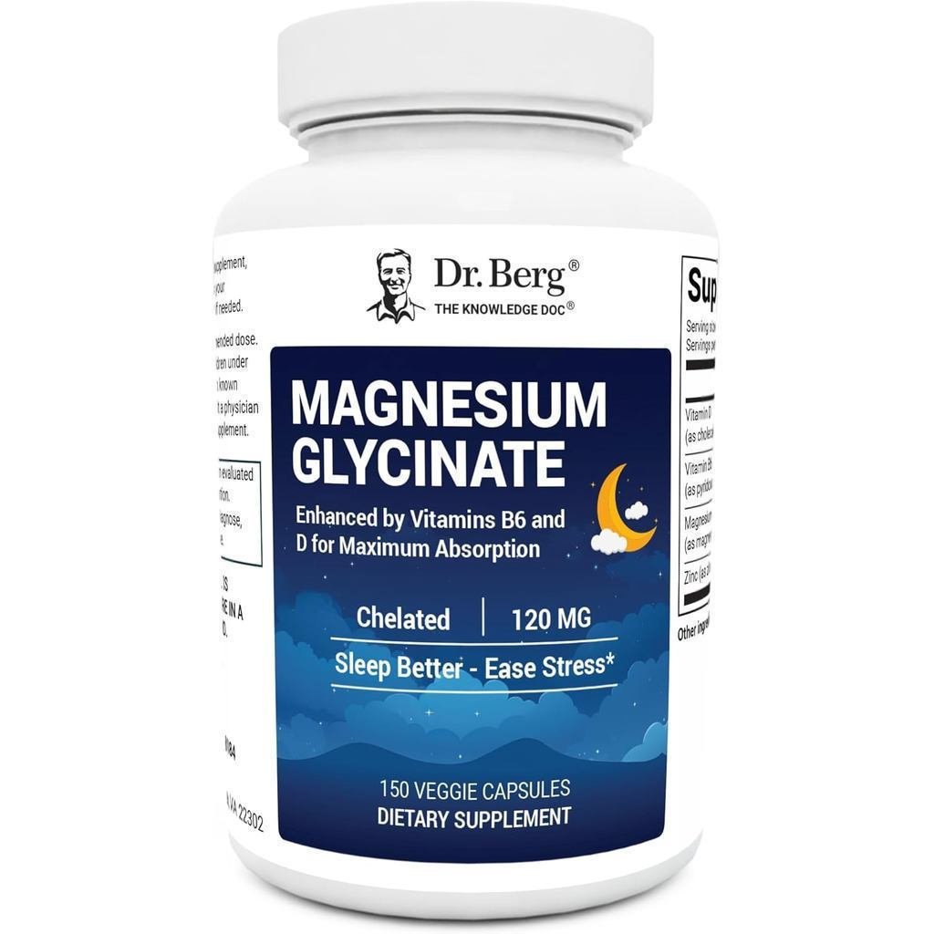 หมอ. Berg Glucoseate 150 แคปซูล-4 in 1 Chelating Agent ช่วยฟื้นฟูความดันตา * -บรรจุ D3, B6 และ Zinc-
