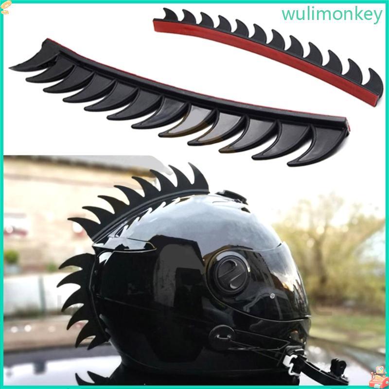 WU หมวกกันน็อคมอเตอร์ไซค์ Punk Style Cockscomb Sticker Mototbike Helmets Stickers