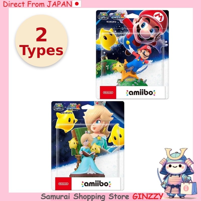 Nintendo amiibo ฟิกเกอร์ Super Mario ของแท้ญี่ปุ่น Mario + Luma / Rosalina + Luma