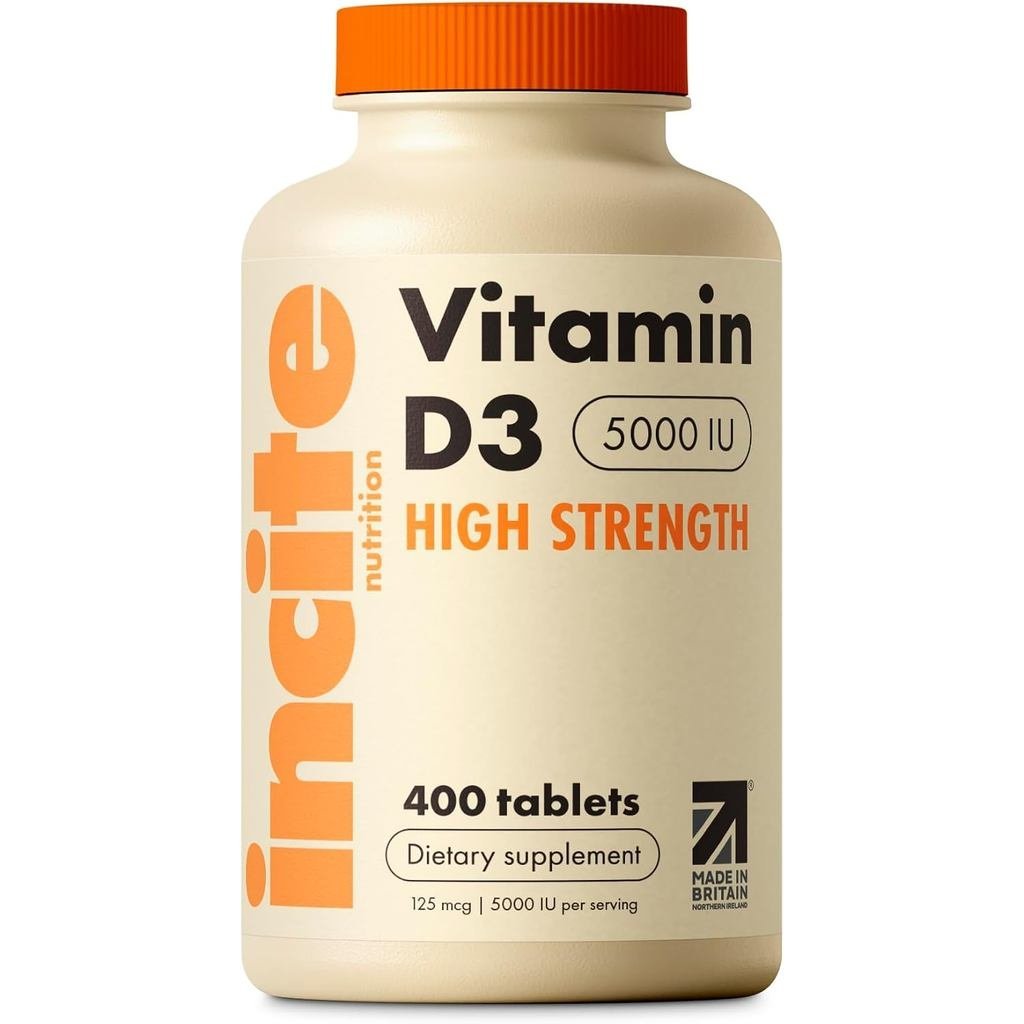 Incite Nutrition D 5000 400 พรีเมี่ยม D3 EasySwallow Micro เม็ด Cholecalciferol VIT D3 5000iu มังสวิ