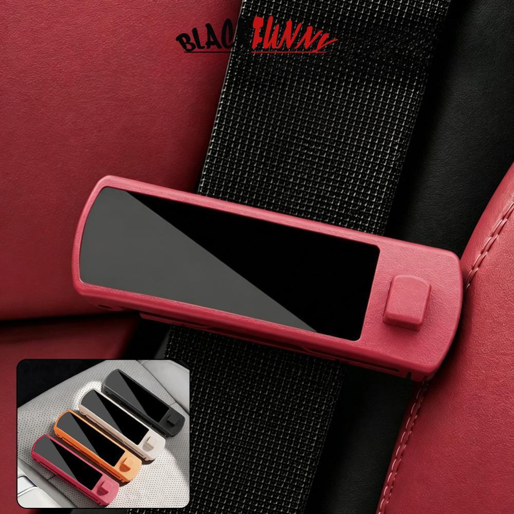 BLACKFUNNY 2 ชิ้น Universal Car Seat Belt Adjuster คลิป Anti-Slip ตําแหน่งจํากัดความดันบรรเทาสําหรับ