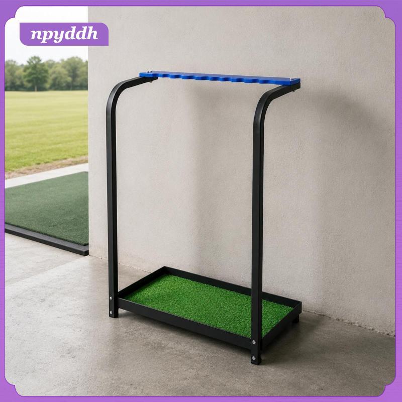 [npyddh] 9-Slot Golf Club Storage Holder Organizer ติดตั้งง่าย Golf Club Rack Sports