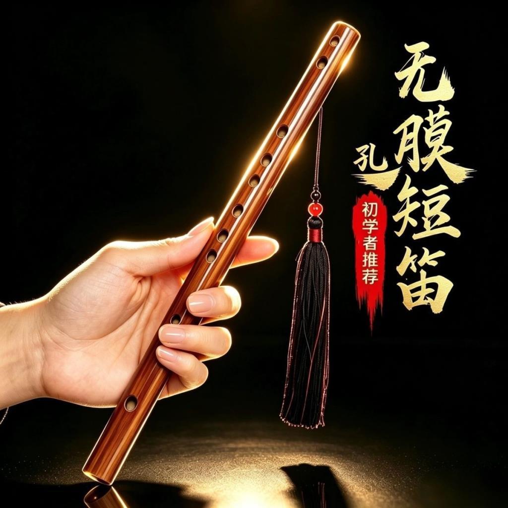QINGYUN/QINGYUN Mini Piccolo เริ่มต้นขลุ่ยไม้ไผ่แนวนอนที่ไม่ใช่ฟิล์ม#QINGYUN/ชิงหยุน มินิ พิคโคโล ไม